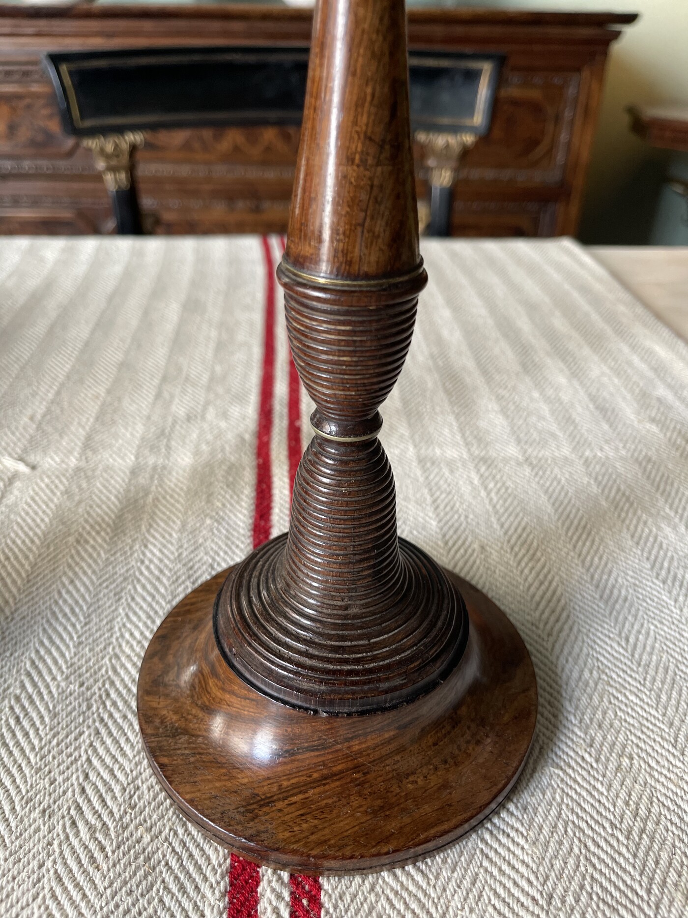 Pair of 19th century candlesticks in rosewood