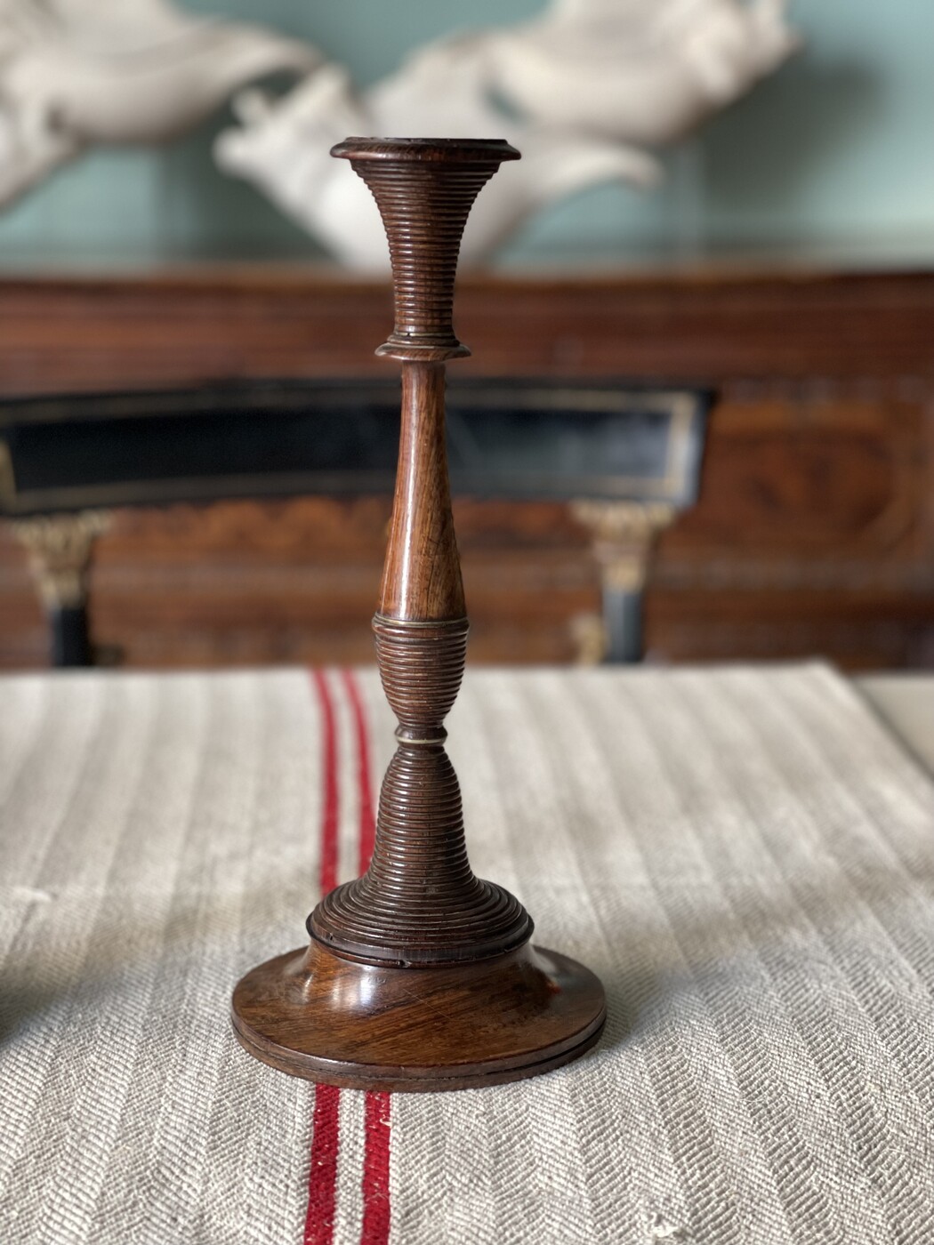 Pair of 19th century candlesticks in rosewood