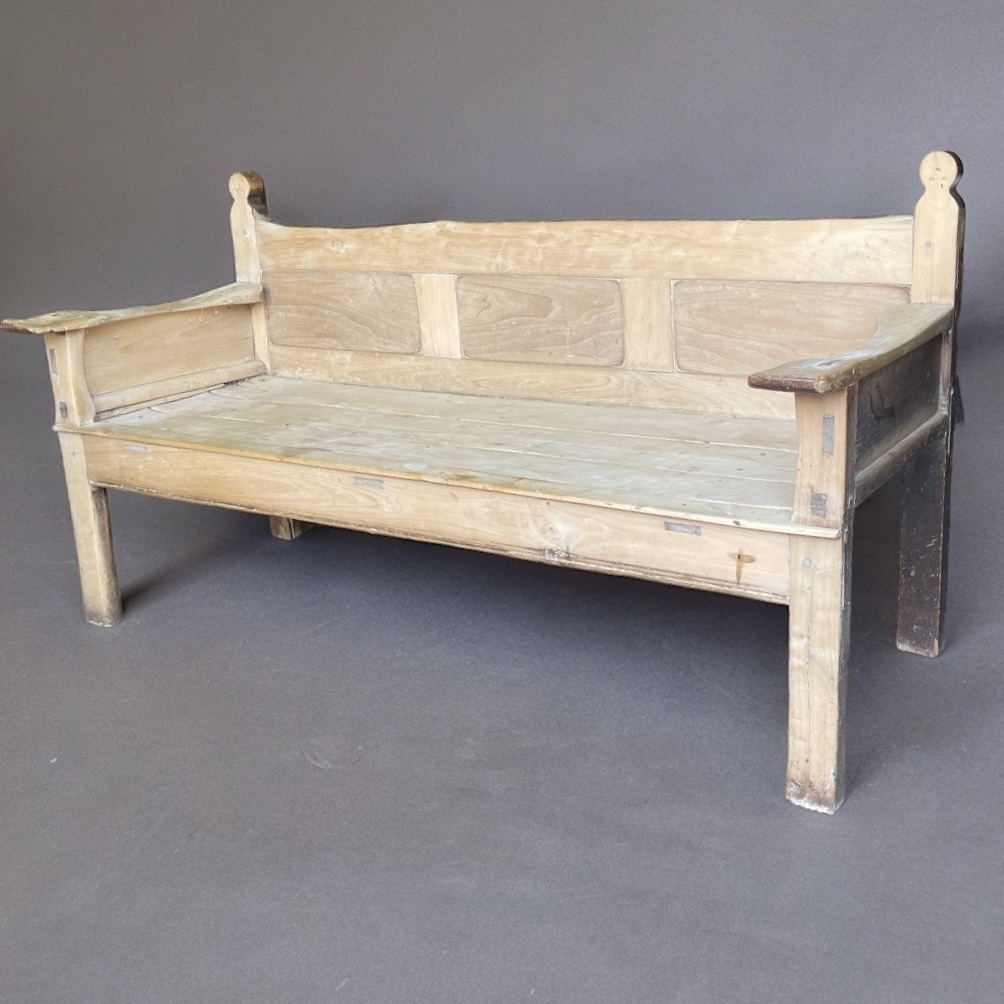 Spanish wooden bench circa 1800