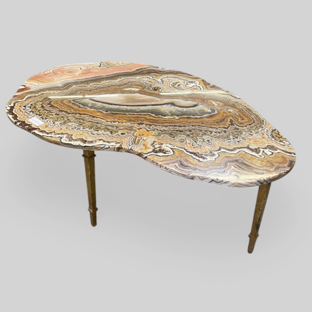 Table with semi-precious agate top